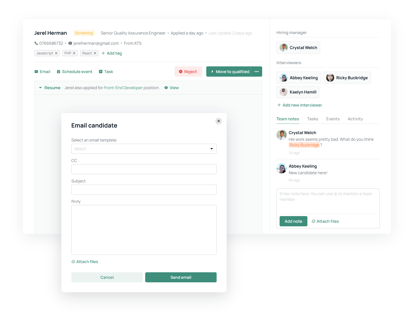 free applicant tracking system checker